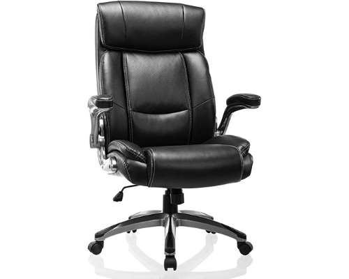 High Back Office Chair with Flip-up Arms