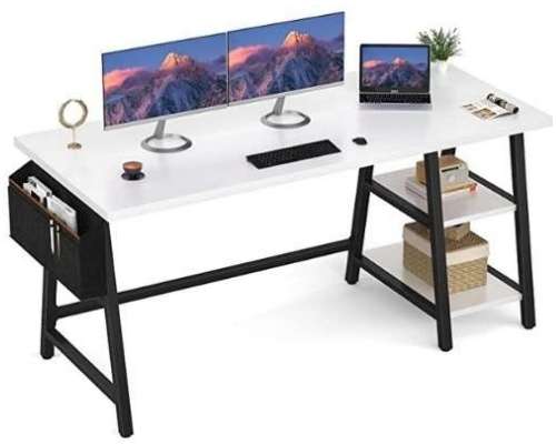 Soges Home Office Computer Desk with Open Shelves Workstation